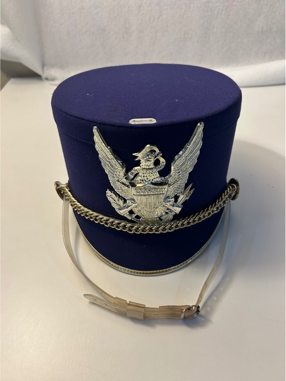 Vintage Marching Band Purple Hat With Gold
